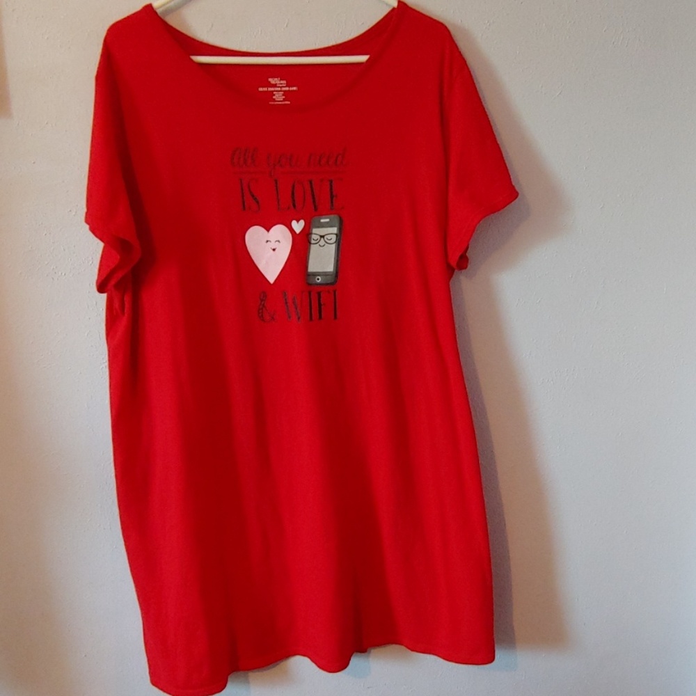 Secret Treasures Red Night Shirt Sz 2X/3X